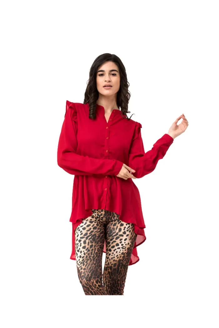 Πουκαμίσα βολάν ασύμμετρη